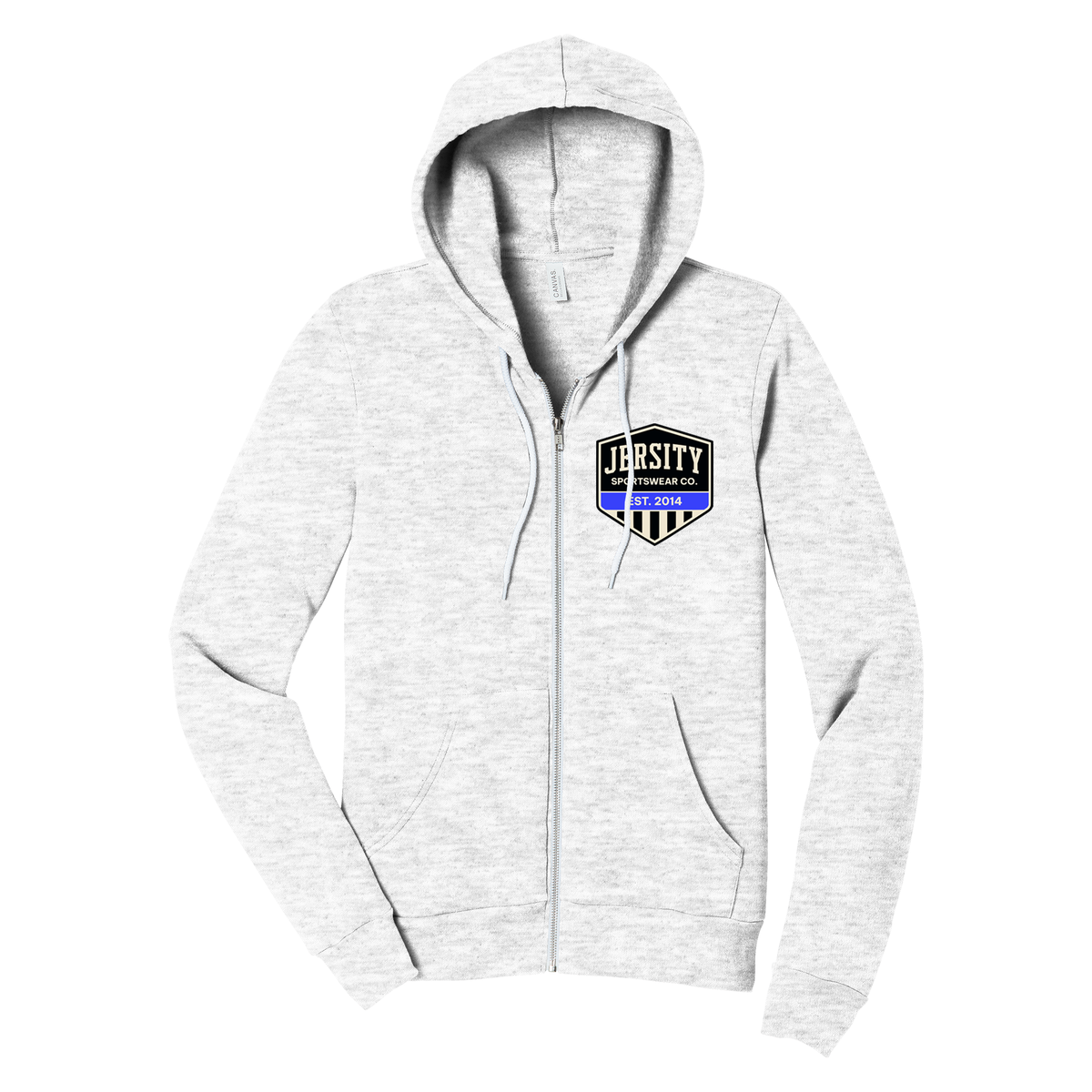 Jersity Vintage Shield - BELLA+CANVAS Unisex Sponge Fleece Full-Zip Hoodie