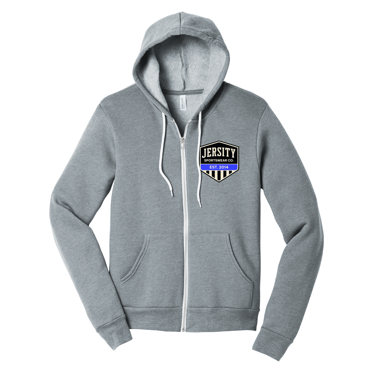 Jersity Vintage Shield - BELLA+CANVAS Unisex Sponge Fleece Full-Zip Hoodie