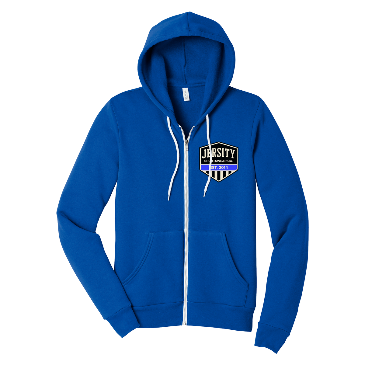 Jersity Vintage Shield - BELLA+CANVAS Unisex Sponge Fleece Full-Zip Hoodie