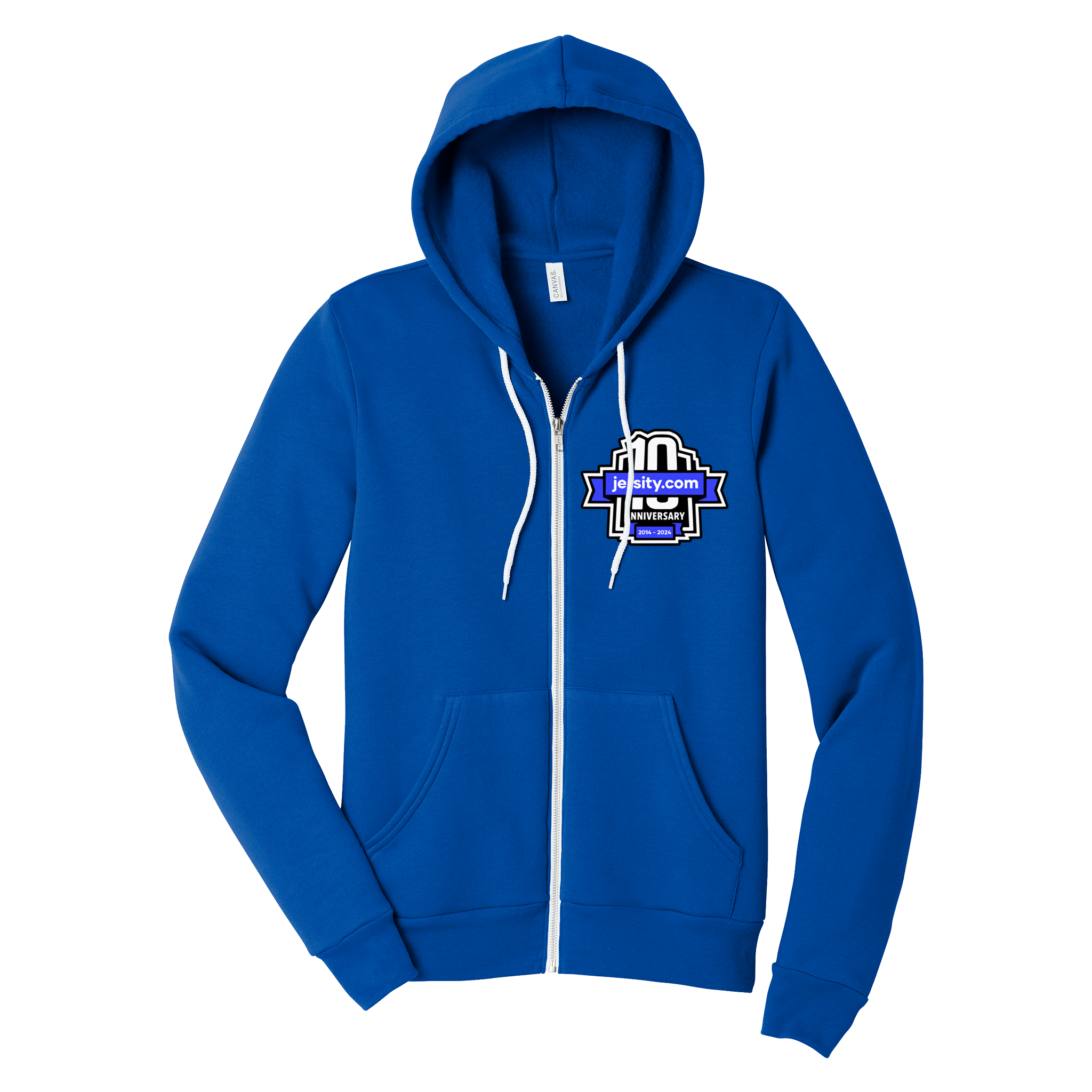 Jersity 10th Anniversary - BELLA+CANVAS Unisex Sponge Fleece Full-Zip Hoodie