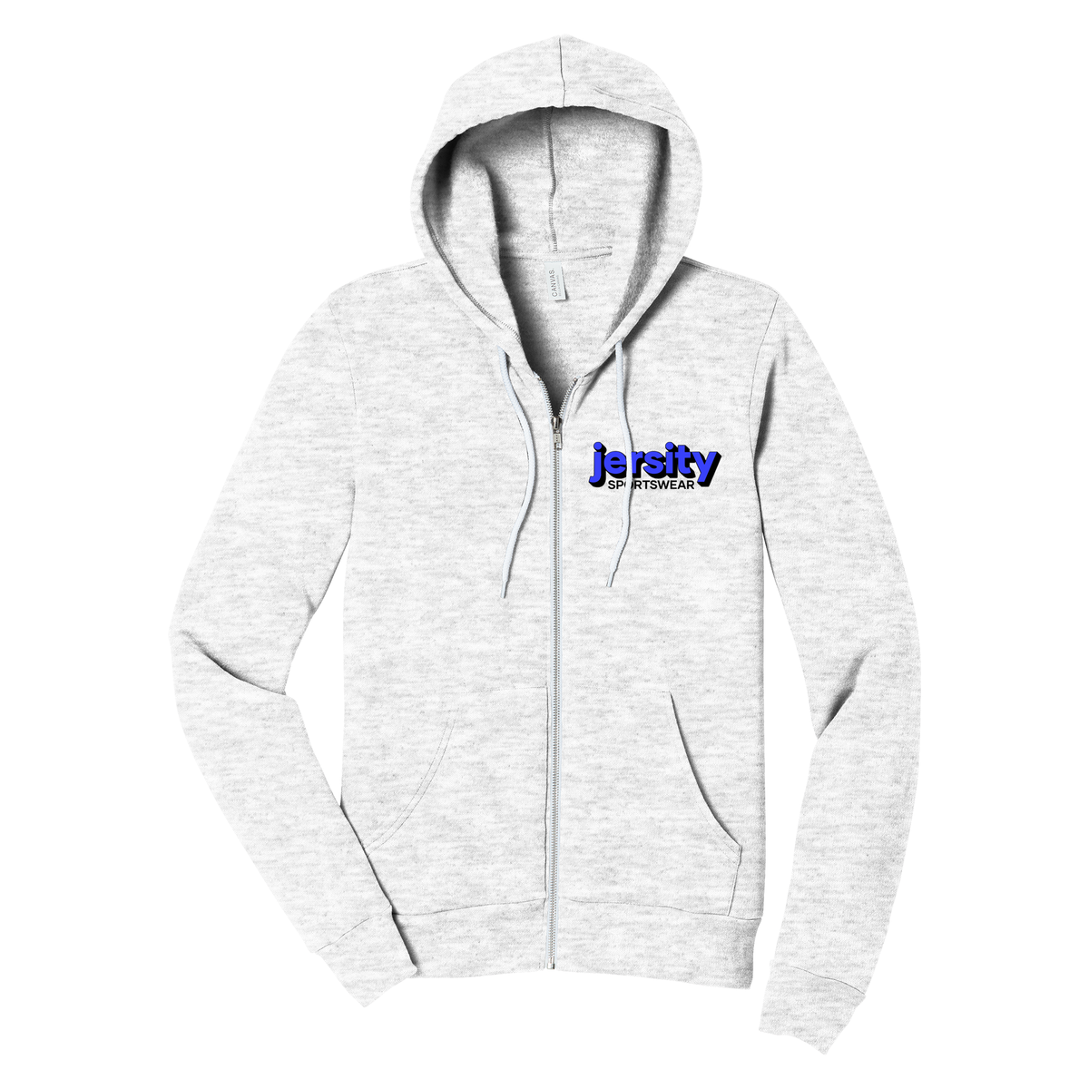 Jersity Wordmark - BELLA+CANVAS Unisex Sponge Fleece Full-Zip Hoodie