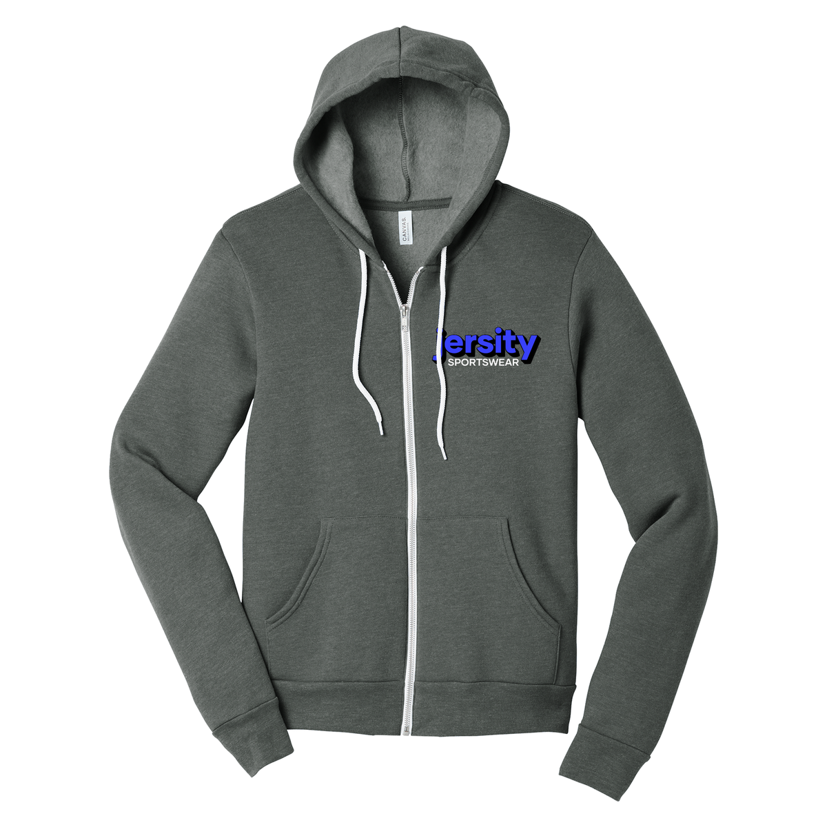 Jersity Wordmark - BELLA+CANVAS Unisex Sponge Fleece Full-Zip Hoodie