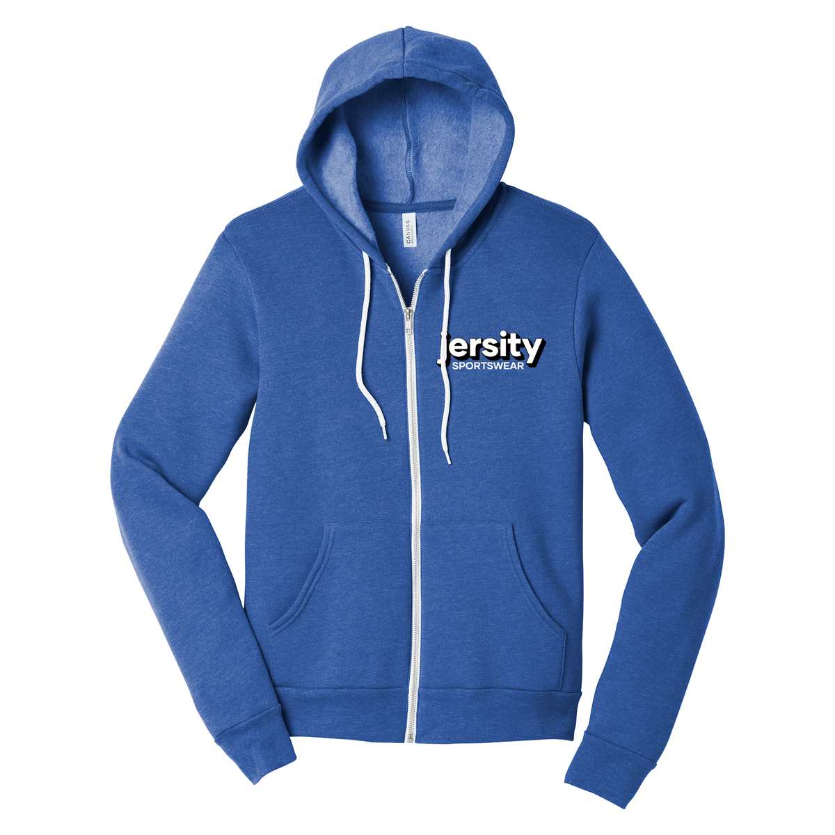 Jersity Wordmark - BELLA+CANVAS Unisex Sponge Fleece Full-Zip Hoodie