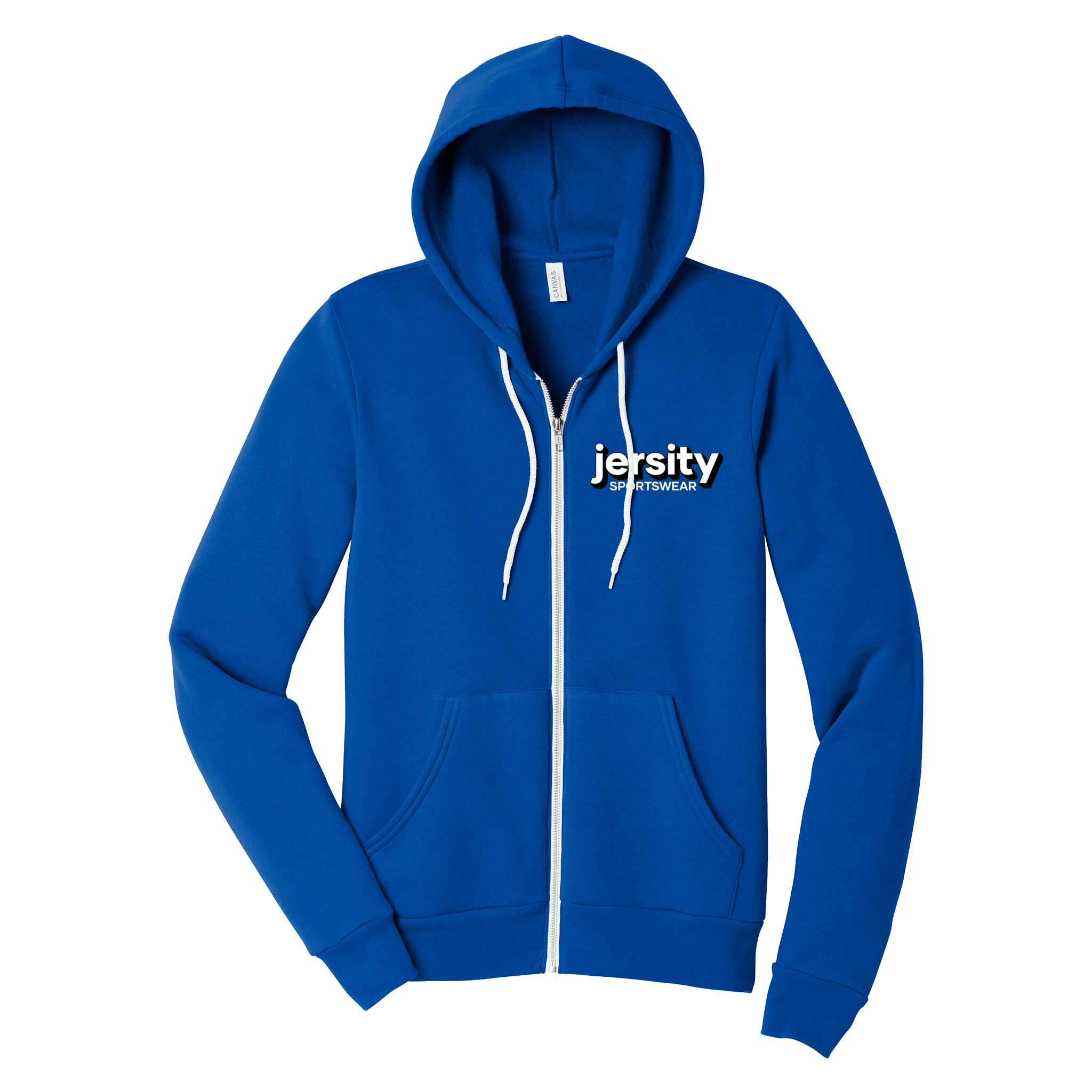 Jersity Wordmark - BELLA+CANVAS Unisex Sponge Fleece Full-Zip Hoodie