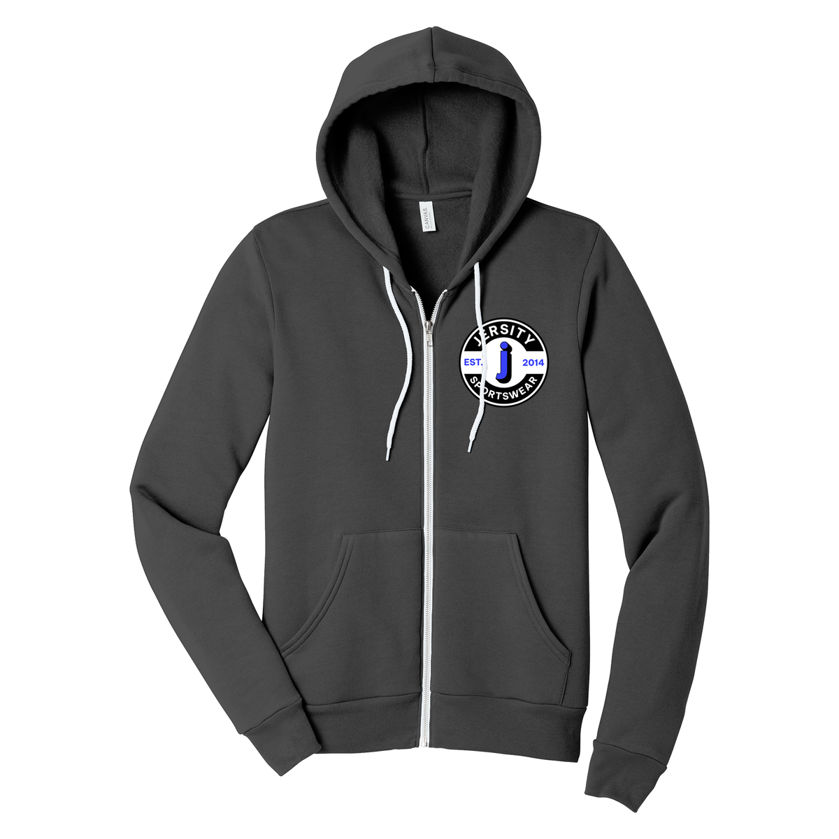 Jersity circle - BELLA+CANVAS Unisex Sponge Fleece Full-Zip Hoodie