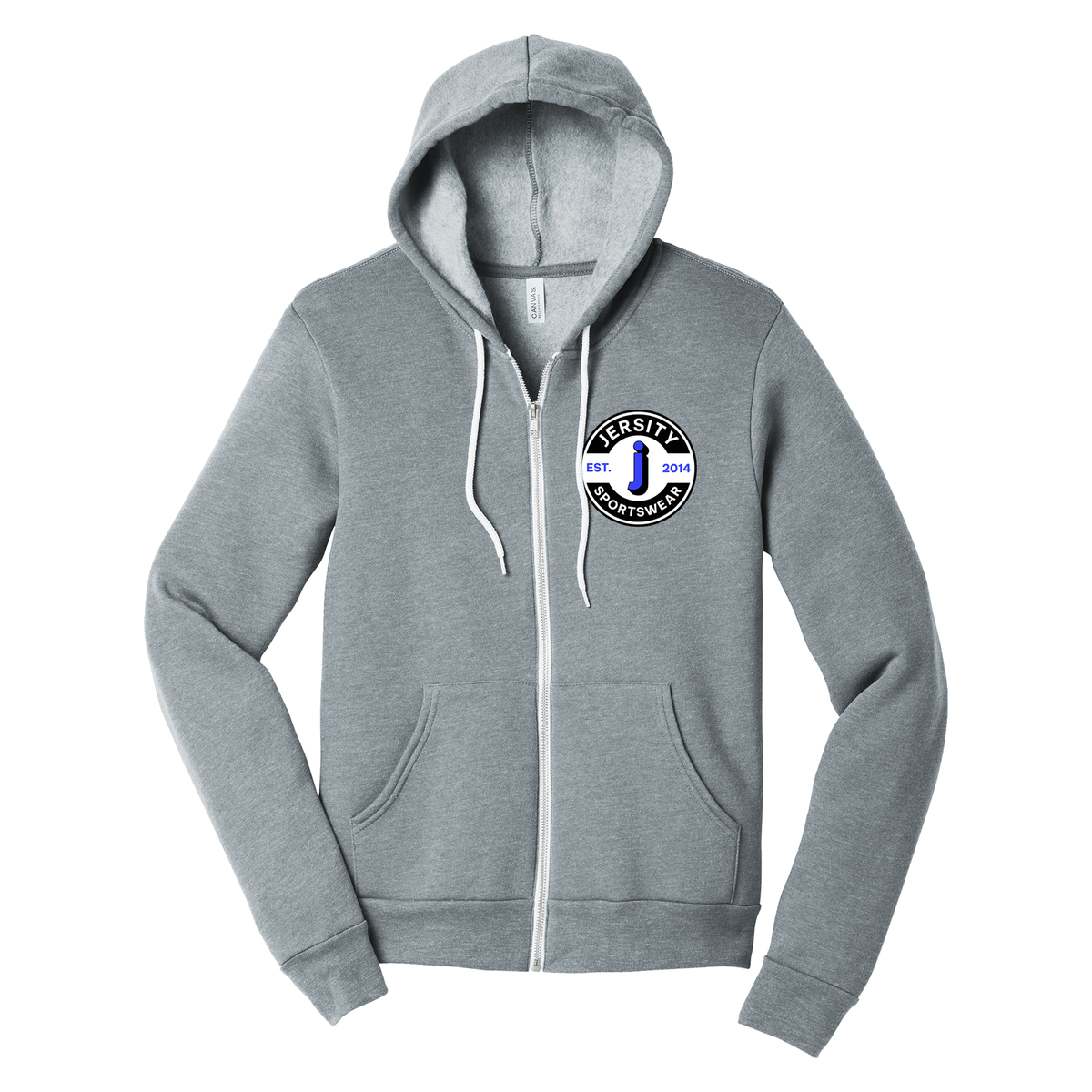 Jersity circle - BELLA+CANVAS Unisex Sponge Fleece Full-Zip Hoodie