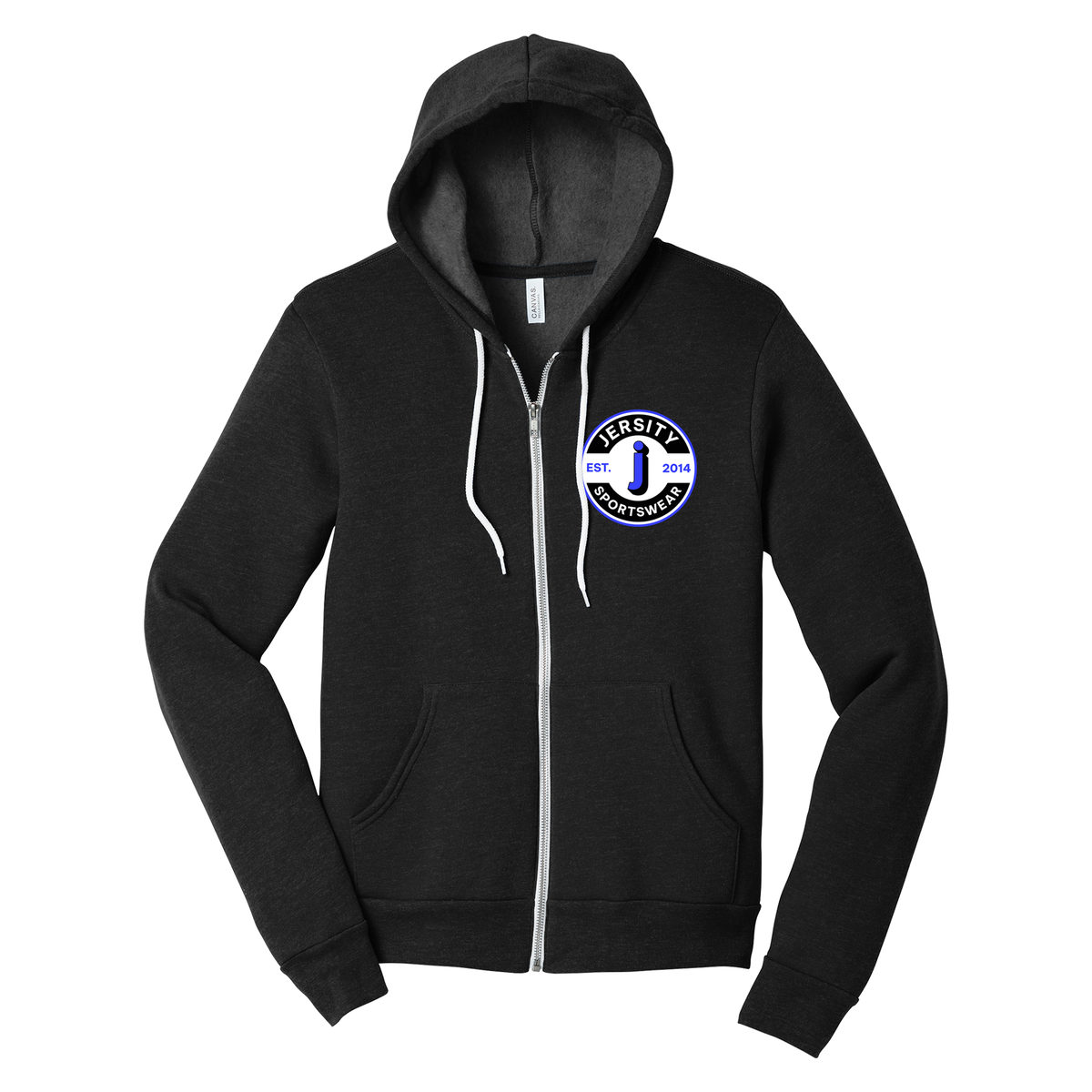 Jersity circle - BELLA+CANVAS Unisex Sponge Fleece Full-Zip Hoodie