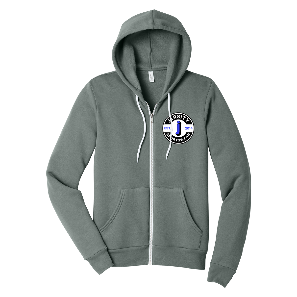 Jersity circle - BELLA+CANVAS Unisex Sponge Fleece Full-Zip Hoodie