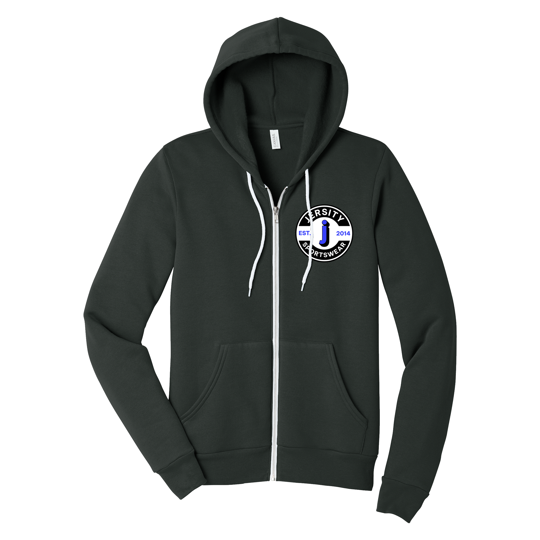 Jersity circle - BELLA+CANVAS Unisex Sponge Fleece Full-Zip Hoodie