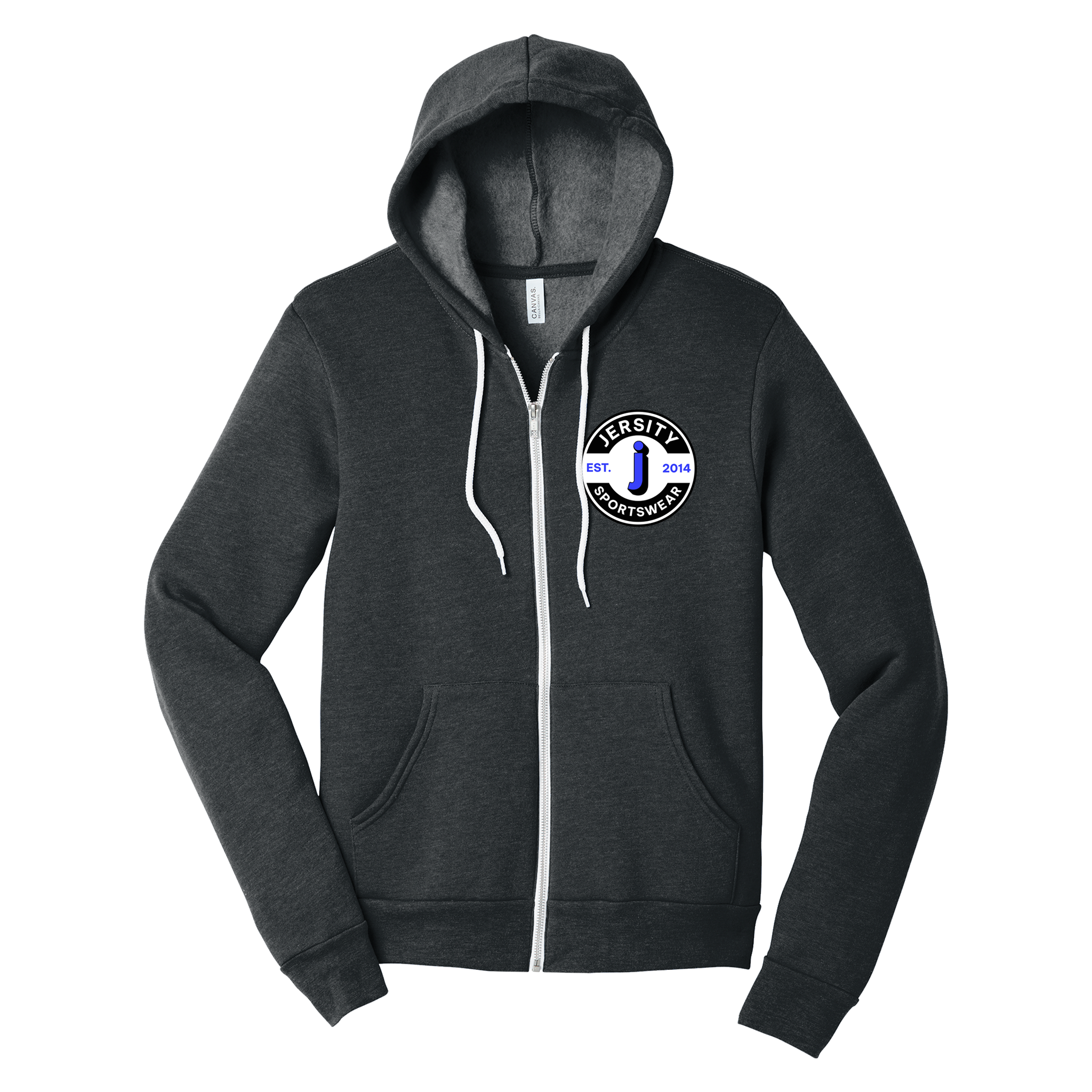 Jersity circle - BELLA+CANVAS Unisex Sponge Fleece Full-Zip Hoodie