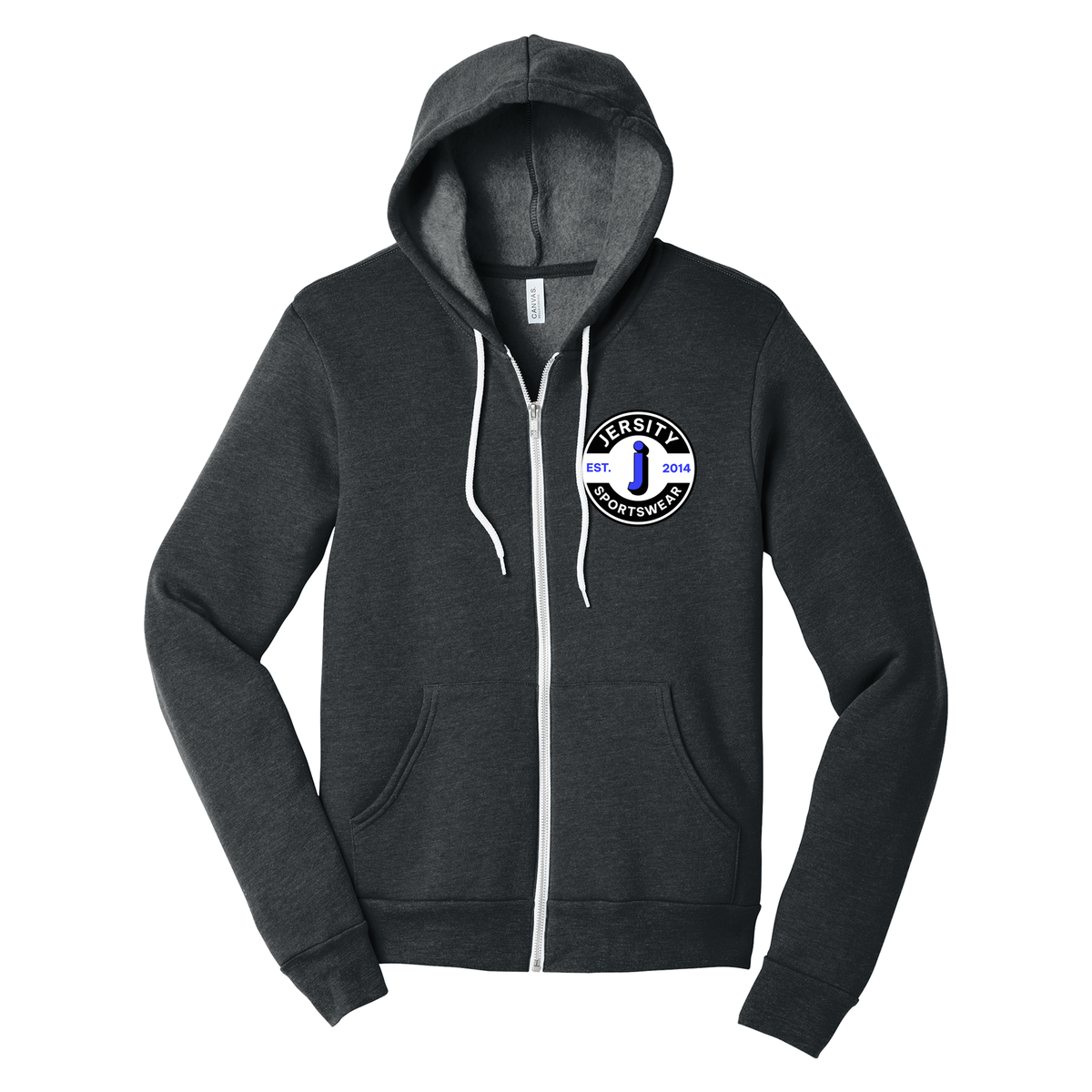 Jersity circle - BELLA+CANVAS Unisex Sponge Fleece Full-Zip Hoodie