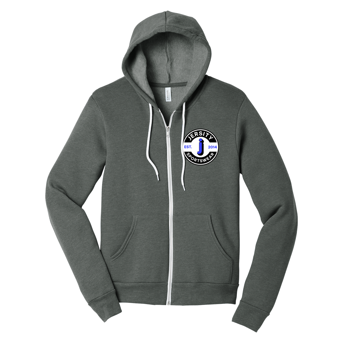 Jersity circle - BELLA+CANVAS Unisex Sponge Fleece Full-Zip Hoodie