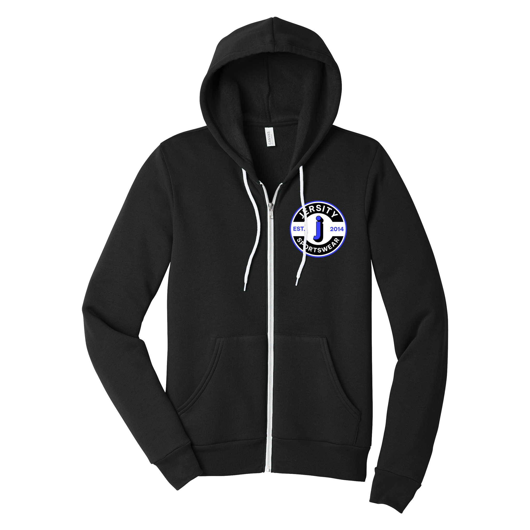 Jersity circle - BELLA+CANVAS Unisex Sponge Fleece Full-Zip Hoodie