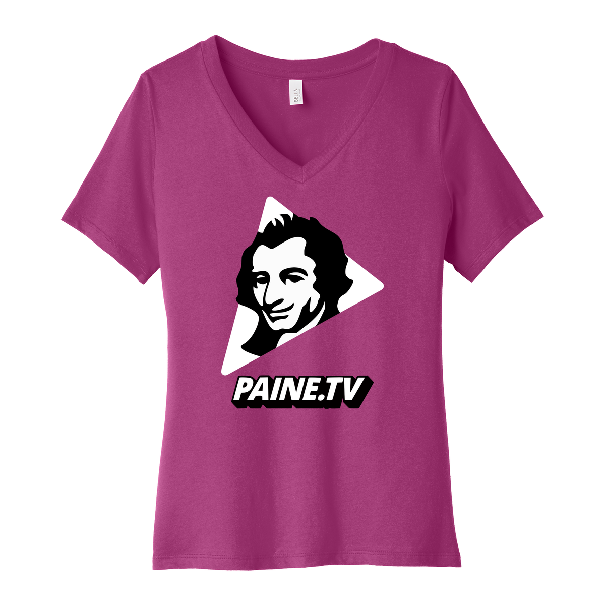 Paine.TV - BELLA+CANVAS Women’s Relaxed Jersey Short Sleeve V-Neck Tee