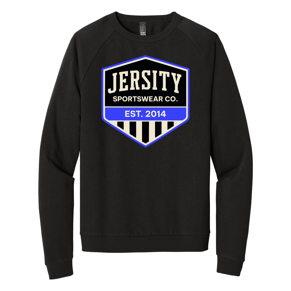 Jersity Vintage Shield - District Perfect Tri Fleece Crewneck Sweatshirt