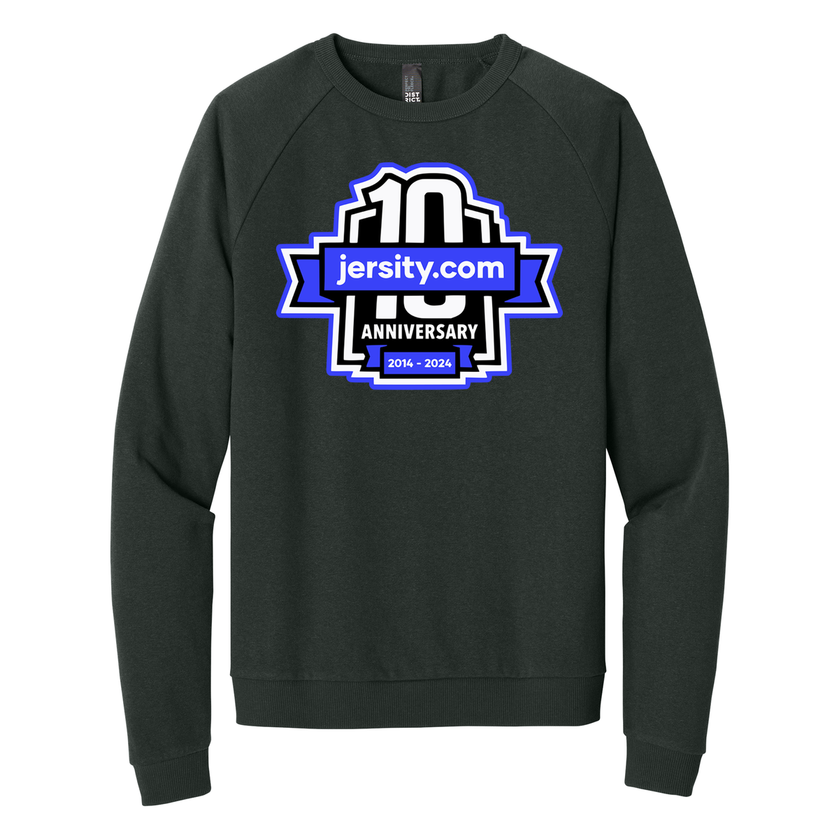Jersity 10th Anniversary - District Perfect Tri Fleece Crewneck Sweatshirt