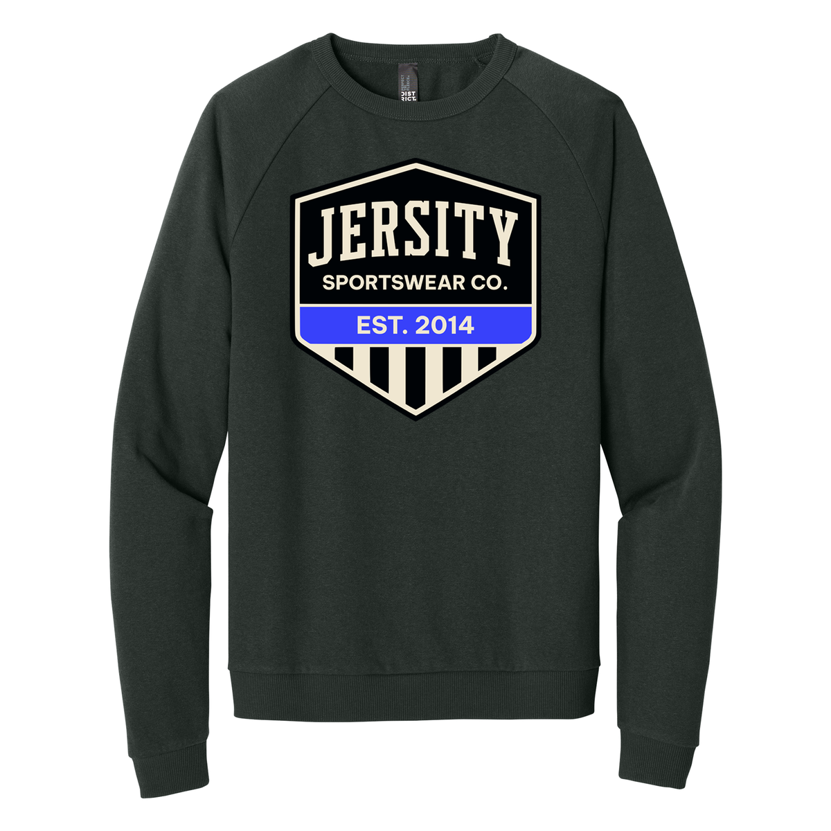 Jersity Vintage Shield - District Perfect Tri Fleece Crewneck Sweatshirt