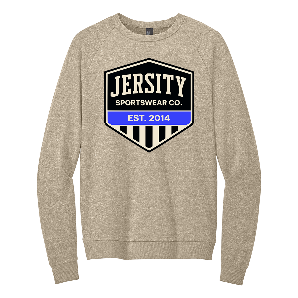 Jersity Vintage Shield - District Perfect Tri Fleece Crewneck Sweatshirt