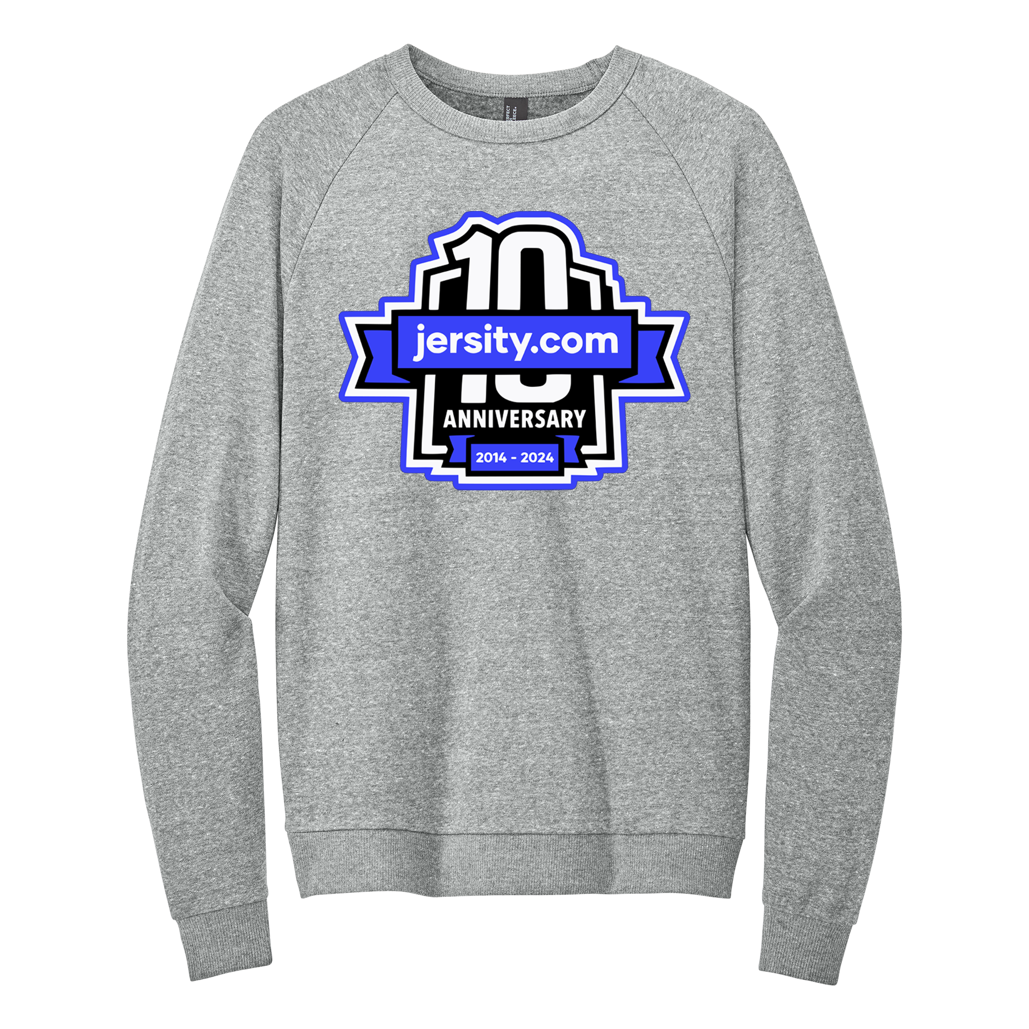 Jersity 10th Anniversary - District Perfect Tri Fleece Crewneck Sweatshirt