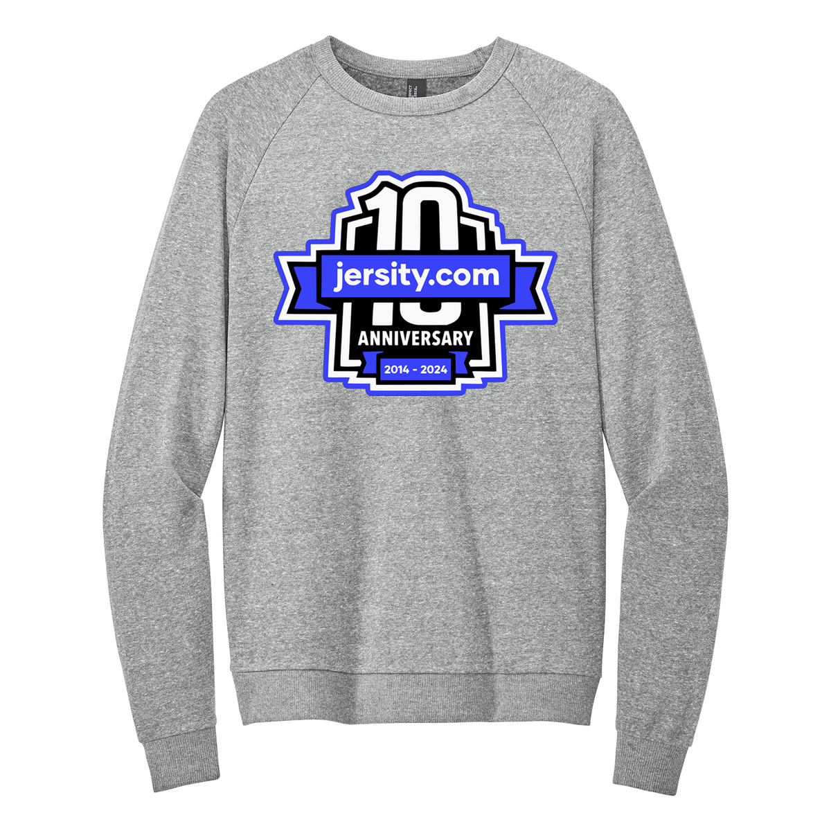 Jersity 10th Anniversary - District Perfect Tri Fleece Crewneck Sweatshirt