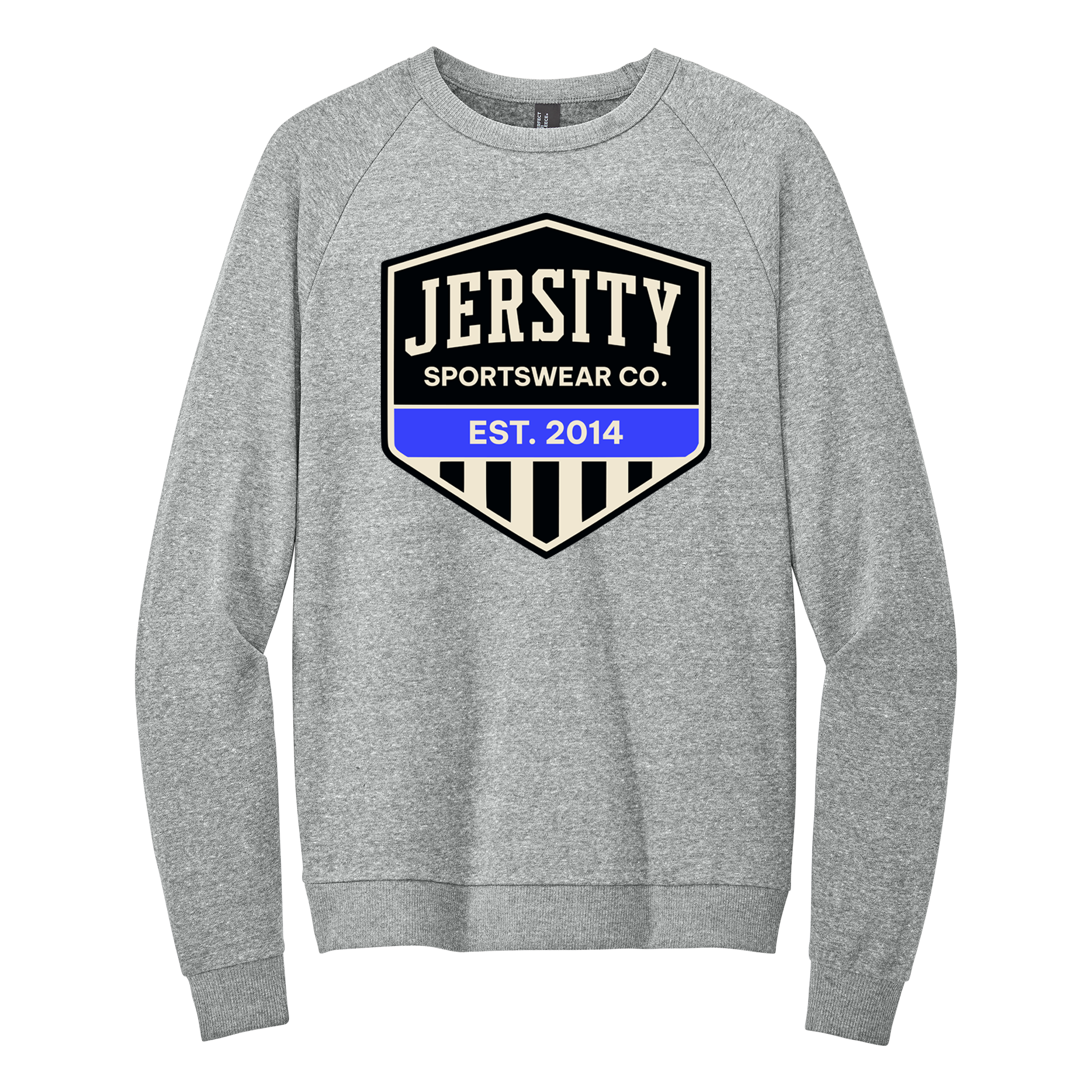 Jersity Vintage Shield - District Perfect Tri Fleece Crewneck Sweatshirt