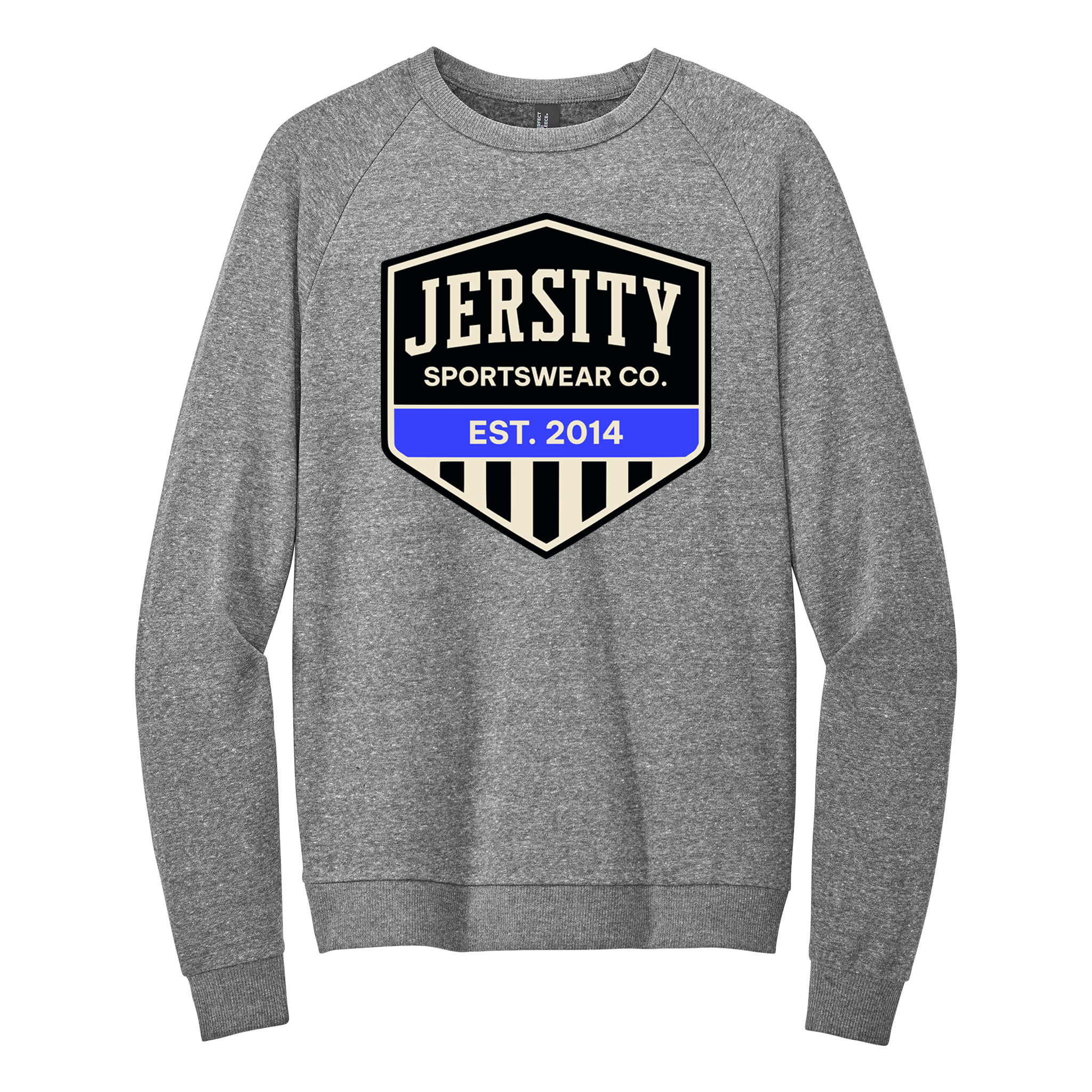 Jersity Vintage Shield - District Perfect Tri Fleece Crewneck Sweatshirt