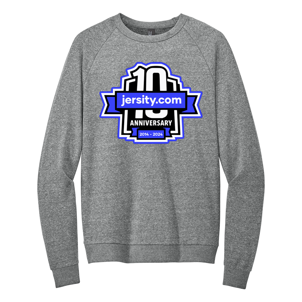 Jersity 10th Anniversary - District Perfect Tri Fleece Crewneck Sweatshirt