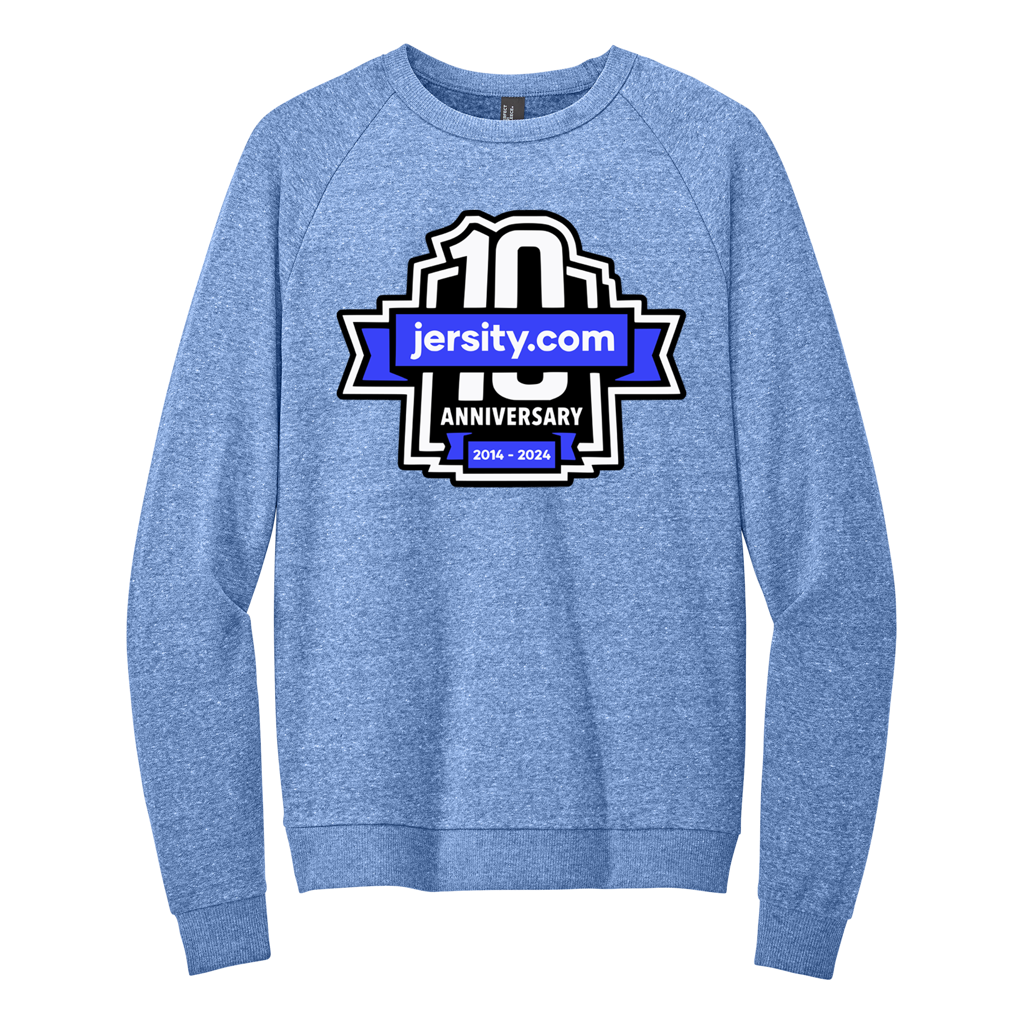 Jersity 10th Anniversary - District Perfect Tri Fleece Crewneck Sweatshirt