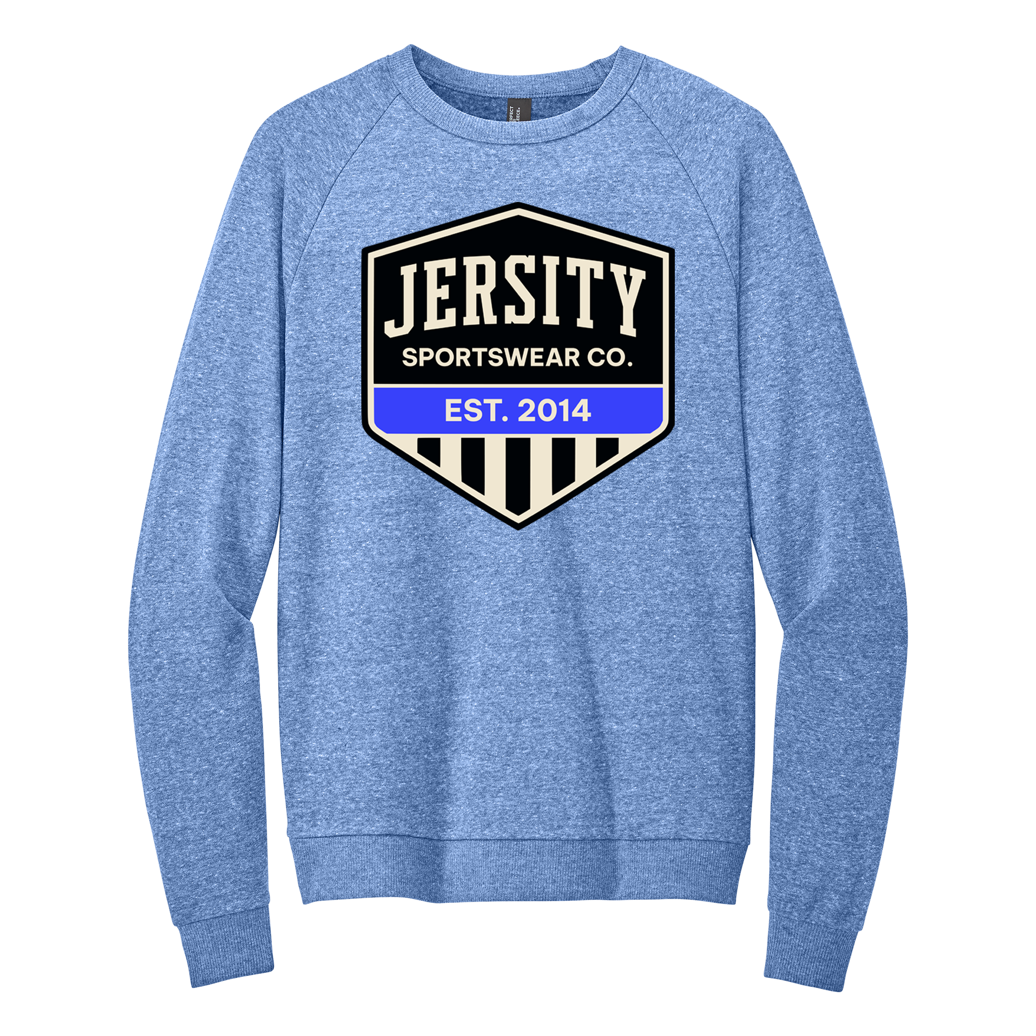 Jersity Vintage Shield - District Perfect Tri Fleece Crewneck Sweatshirt