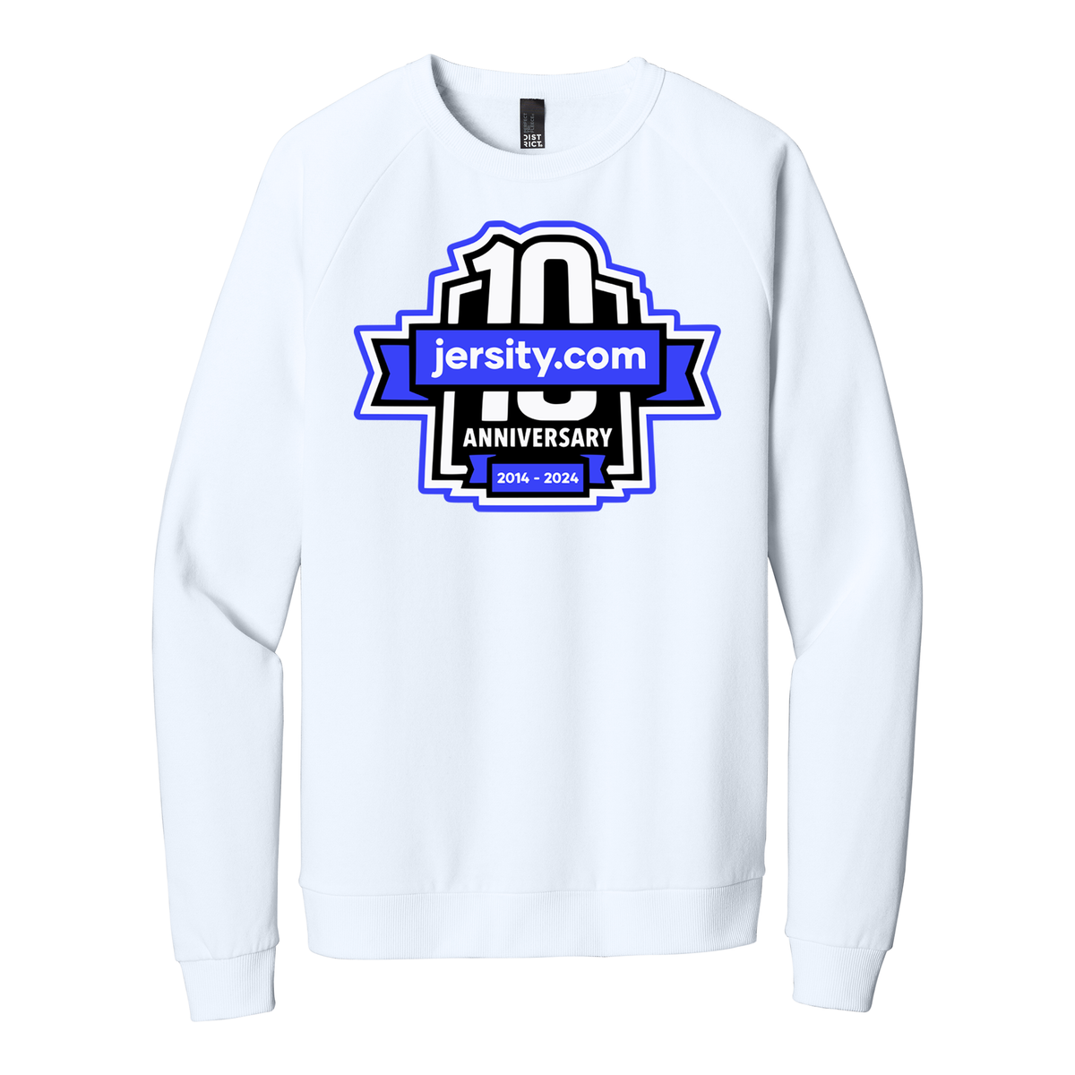 Jersity 10th Anniversary - District Perfect Tri Fleece Crewneck Sweatshirt