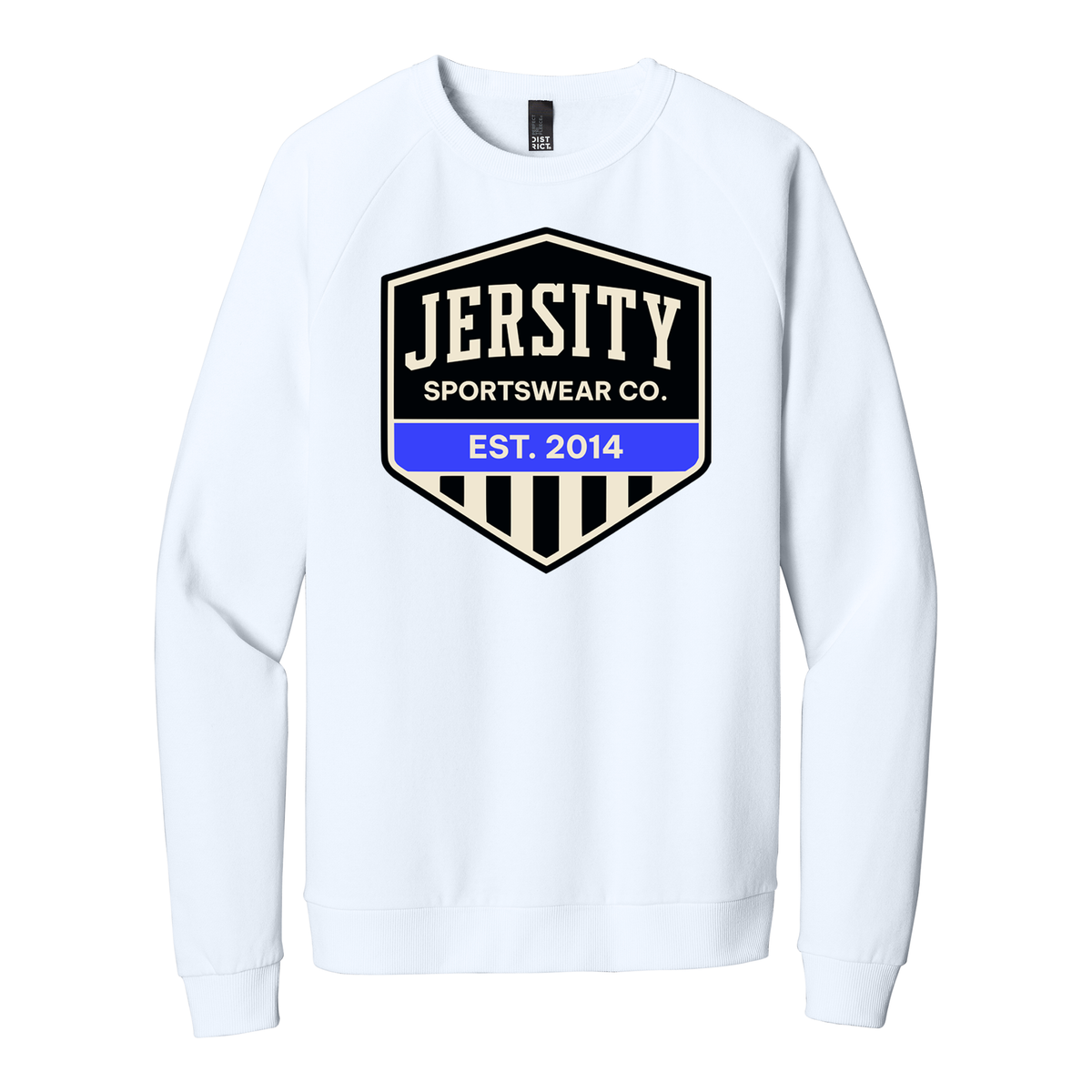 Jersity Vintage Shield - District Perfect Tri Fleece Crewneck Sweatshirt