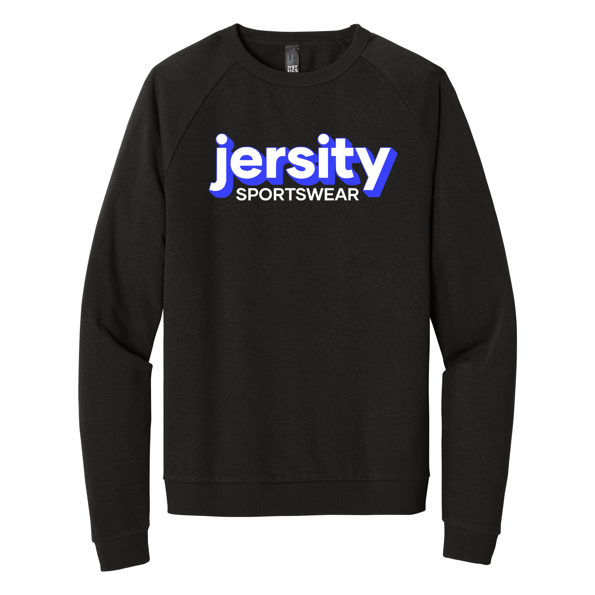 Jersity Wordmark - District Perfect Tri Fleece Crewneck Sweatshirt