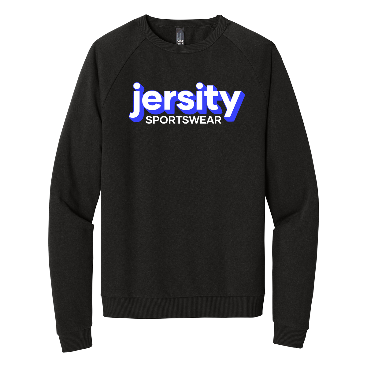 Jersity Wordmark - District Perfect Tri Fleece Crewneck Sweatshirt
