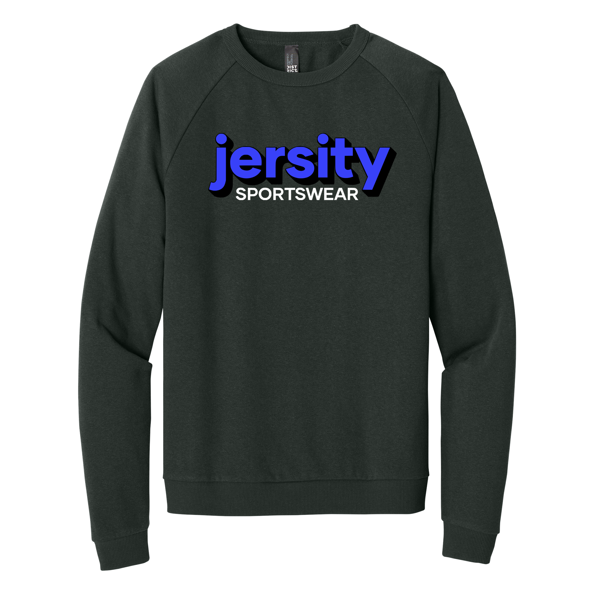 Jersity Wordmark - District Perfect Tri Fleece Crewneck Sweatshirt
