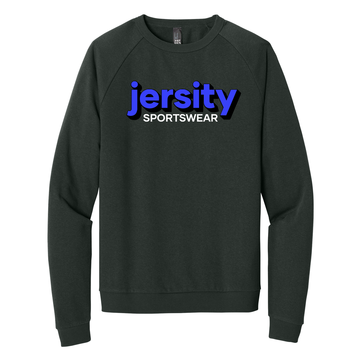 Jersity Wordmark - District Perfect Tri Fleece Crewneck Sweatshirt