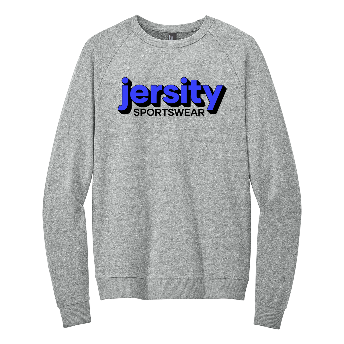 Jersity Wordmark - District Perfect Tri Fleece Crewneck Sweatshirt