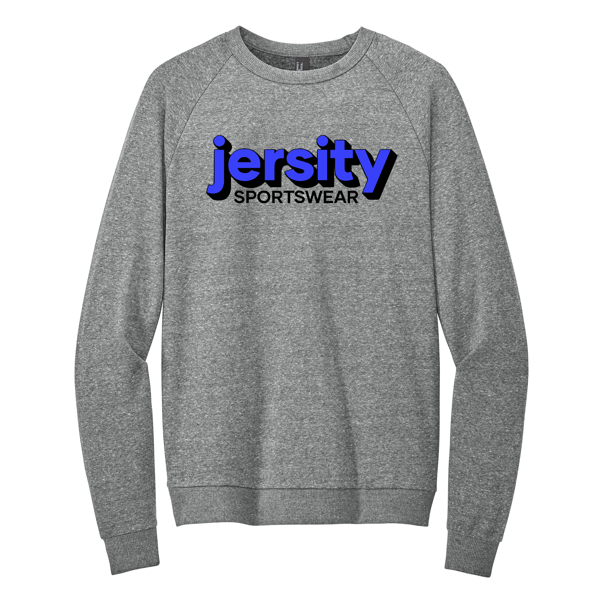 Jersity Wordmark - District Perfect Tri Fleece Crewneck Sweatshirt