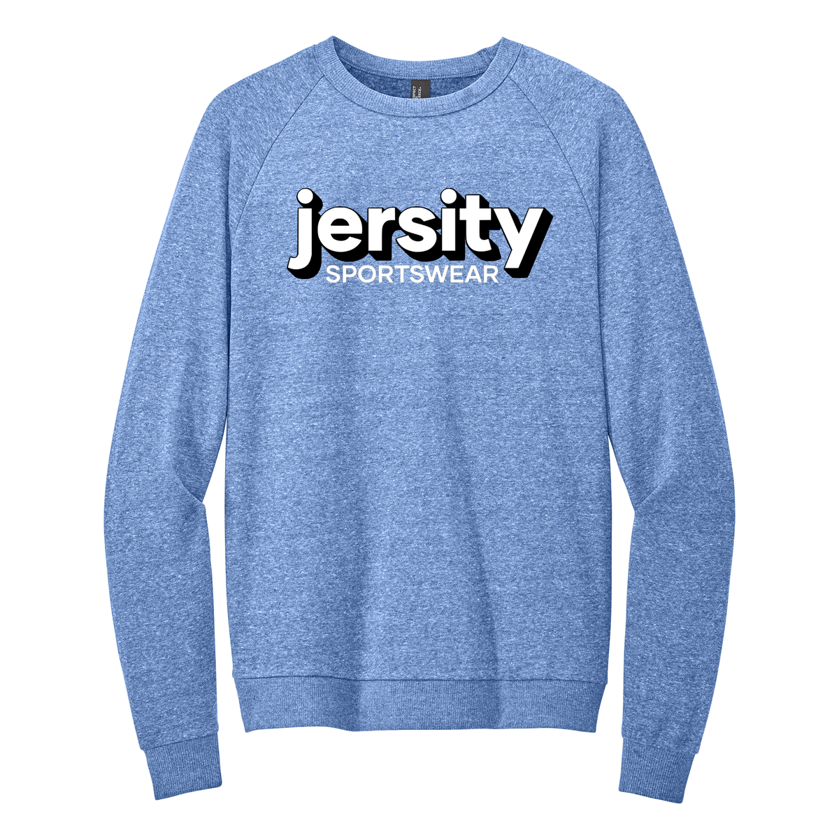 Jersity Wordmark - District Perfect Tri Fleece Crewneck Sweatshirt