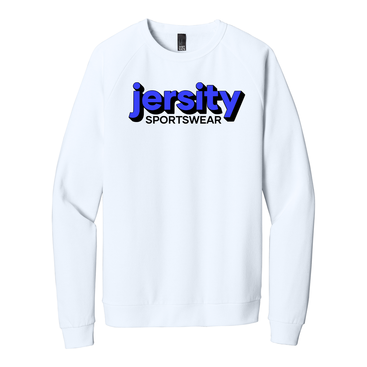 Jersity Wordmark - District Perfect Tri Fleece Crewneck Sweatshirt