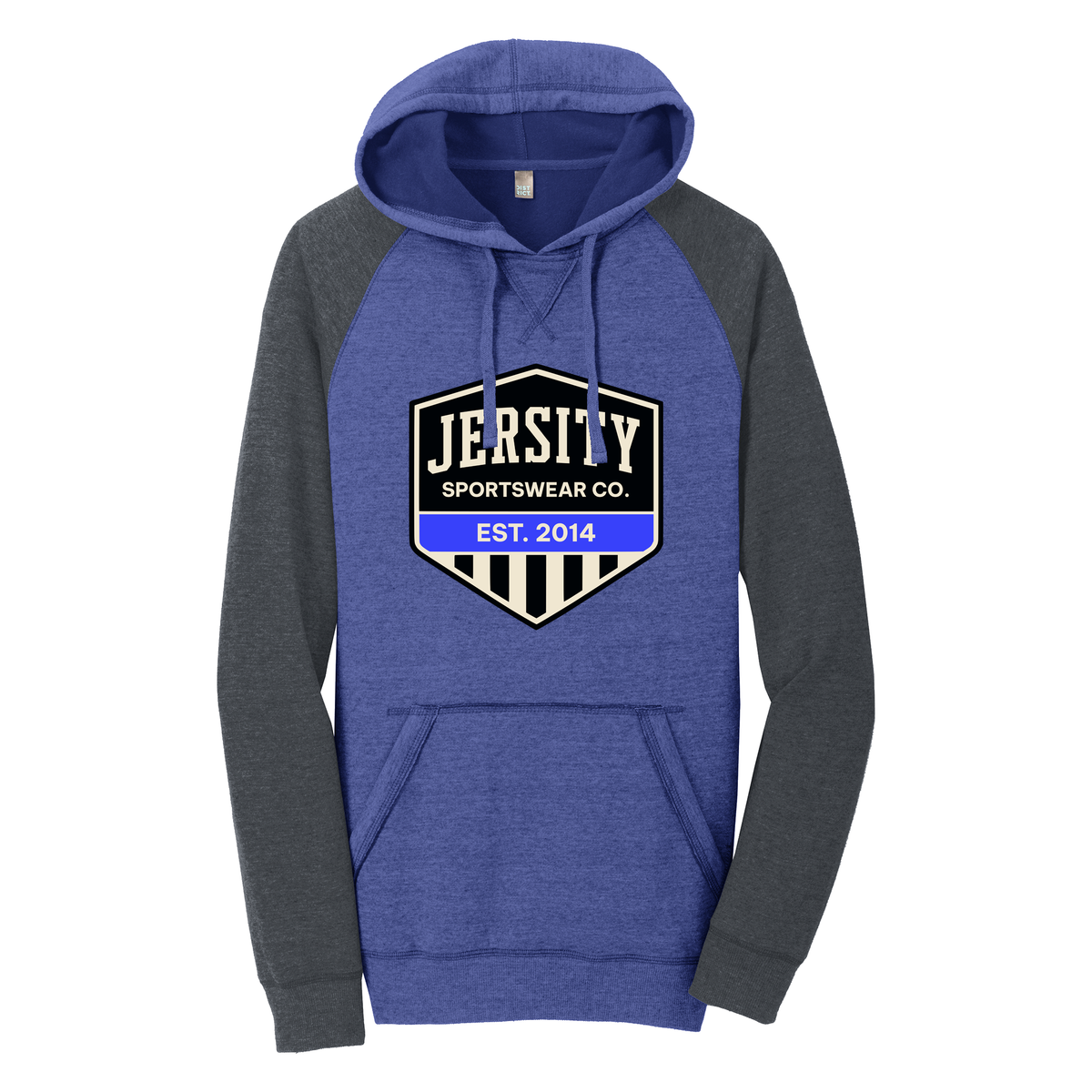 Jersity Vintage Shield - District Lightweight Fleece Raglan Hoodie