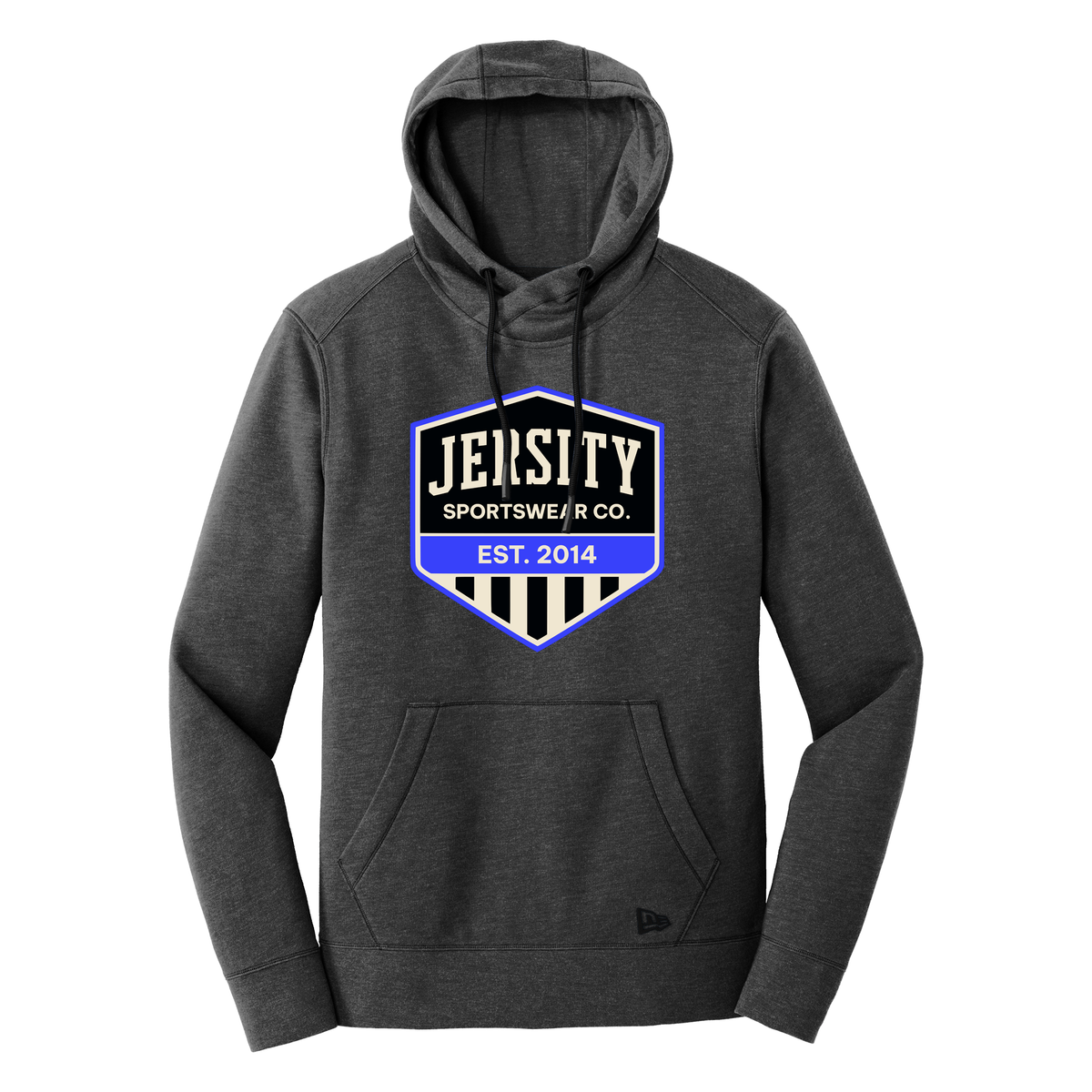 Jersity Vintage Shield - New Era Tri-Blend Fleece Pullover Hoodie