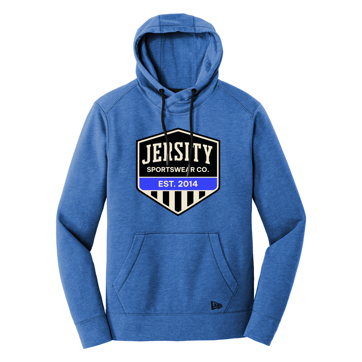 Jersity Vintage Shield - New Era Tri-Blend Fleece Pullover Hoodie