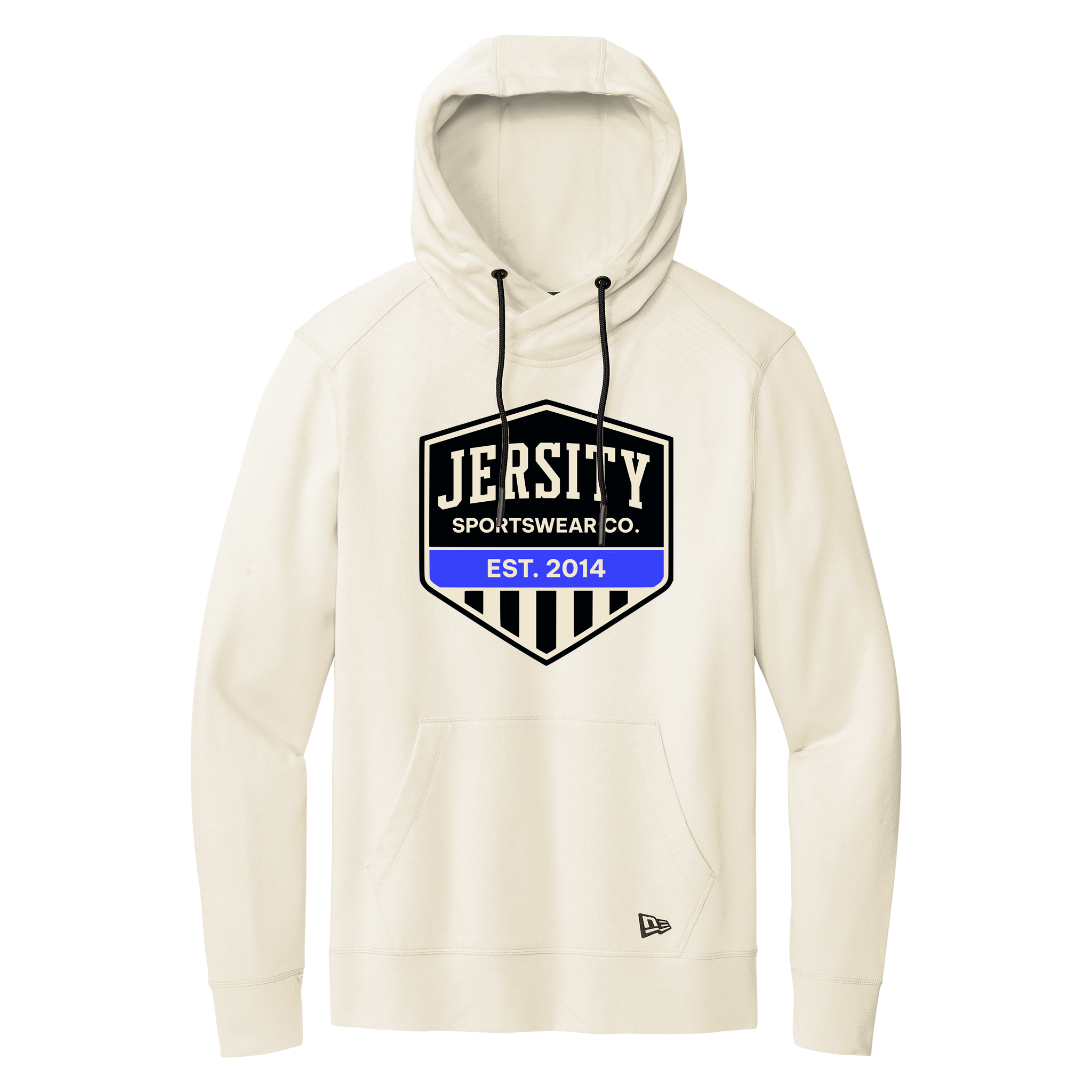 Jersity Vintage Shield - New Era Tri-Blend Fleece Pullover Hoodie