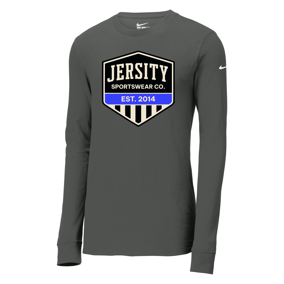 Jersity Vintage Shield - Nike Dri-FIT Cotton/Poly Long Sleeve Tee