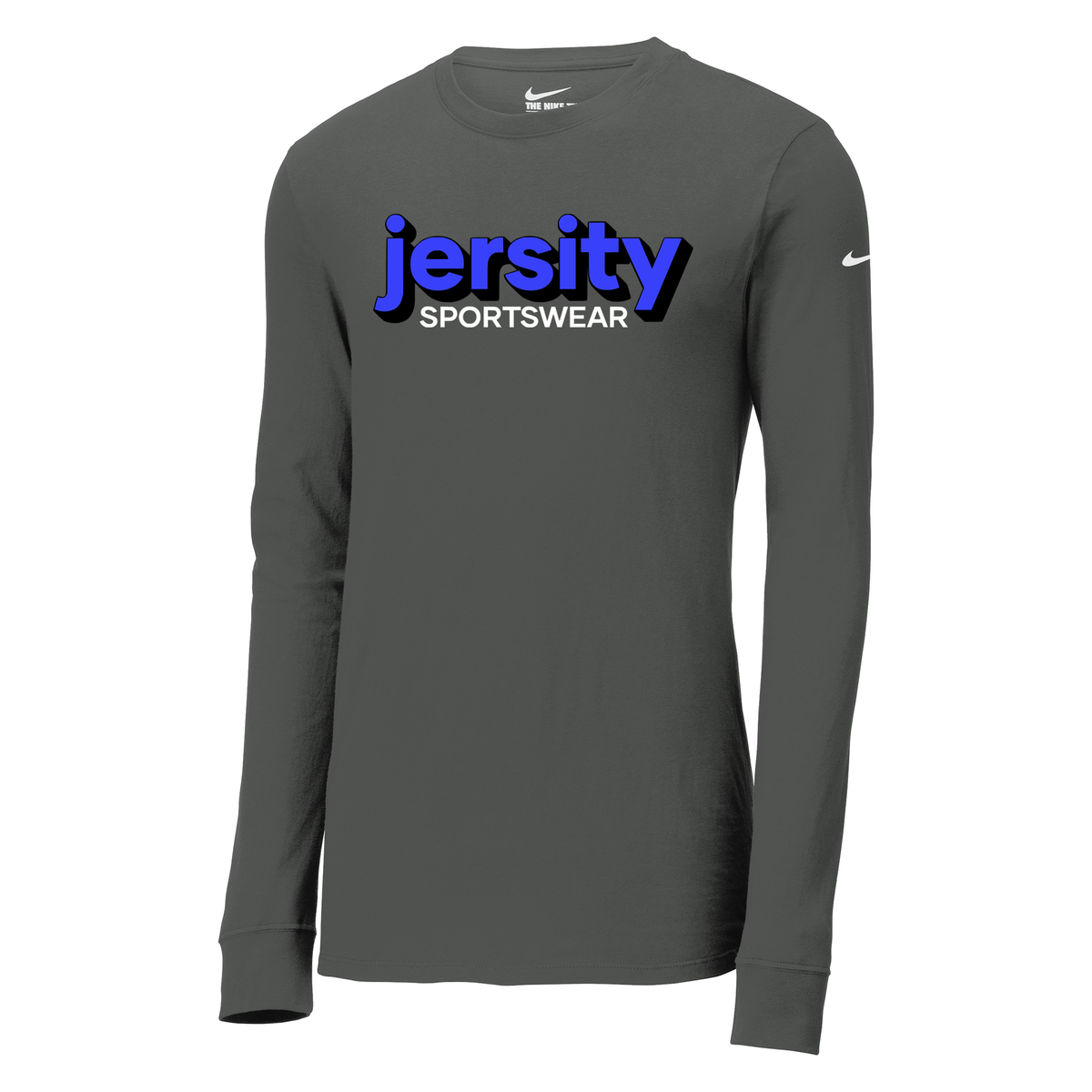 Jersity Wordmark - Nike Dri-FIT Cotton/Poly Long Sleeve Tee