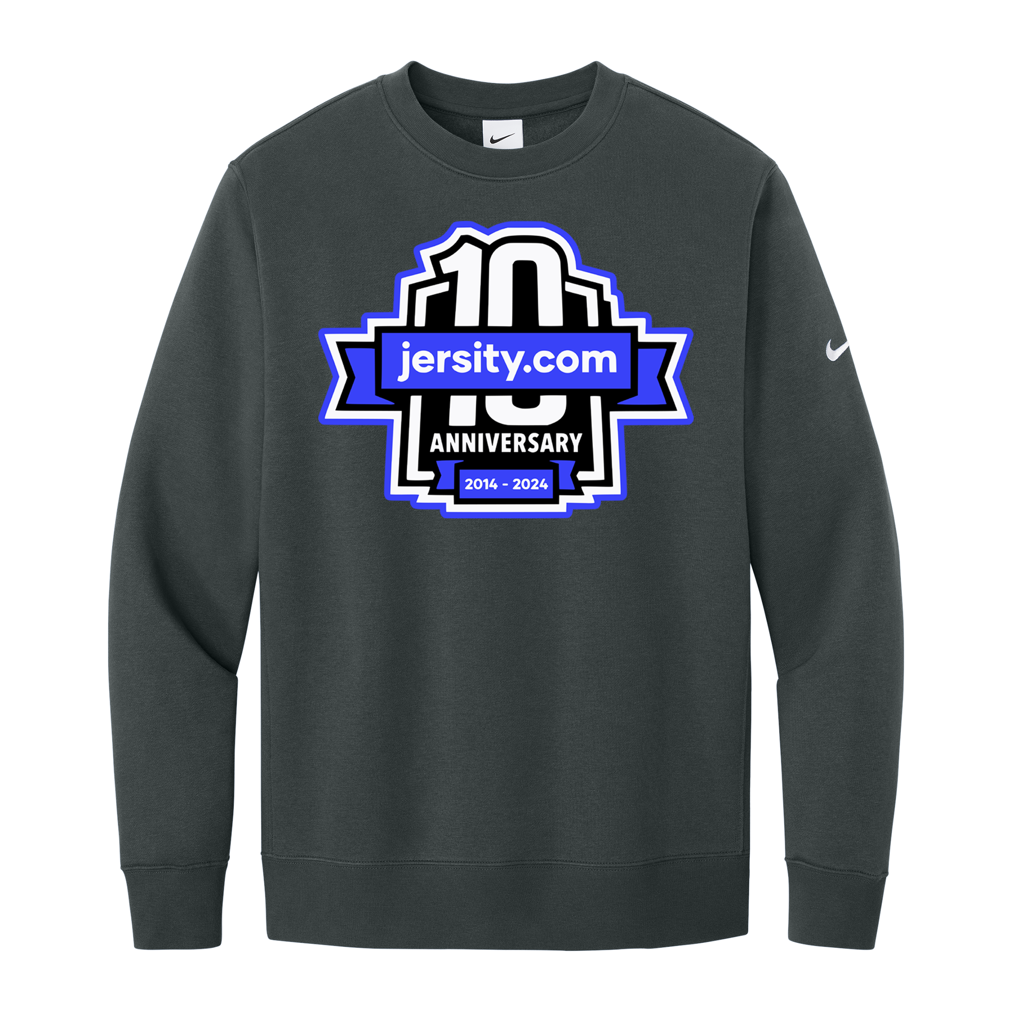 Jersity 10th Anniversary - Nike Club Fleece Sleeve Swoosh Crew
