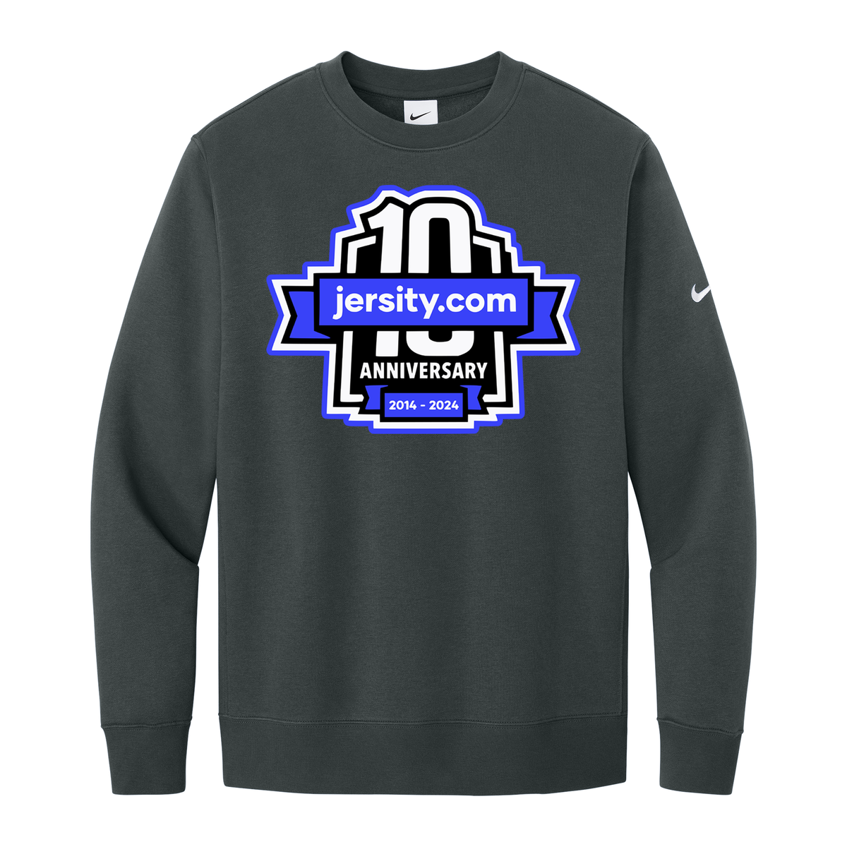 Jersity 10th Anniversary - Nike Club Fleece Sleeve Swoosh Crew