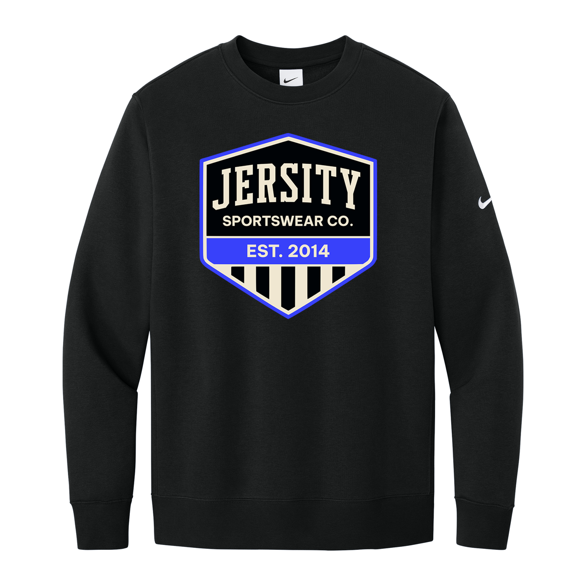 Jersity Vintage Shield - Nike Club Fleece Sleeve Swoosh Crew
