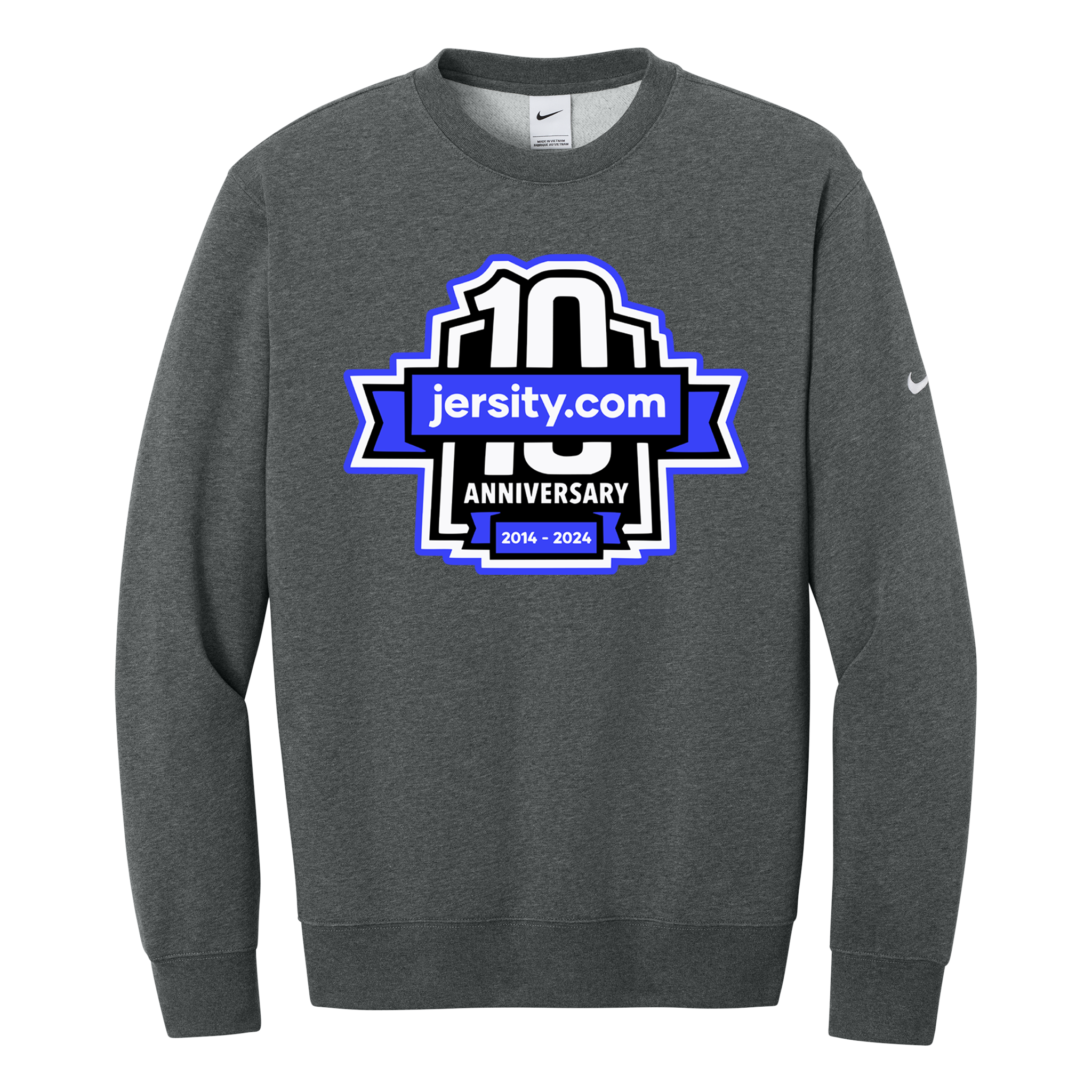 Jersity 10th Anniversary - Nike Club Fleece Sleeve Swoosh Crew
