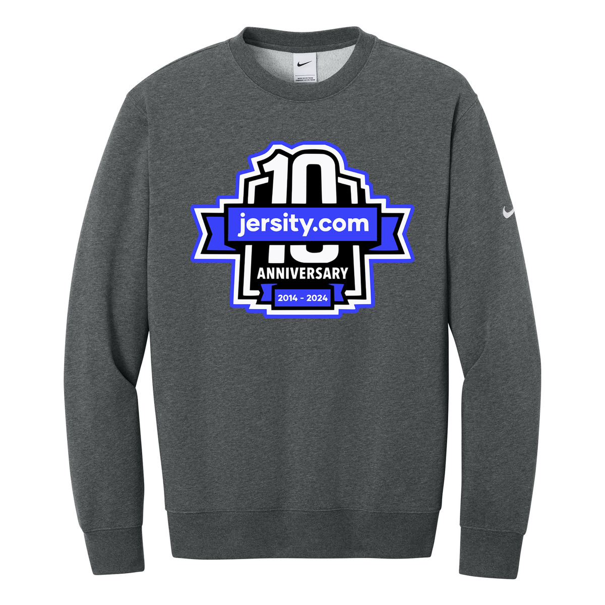 Jersity 10th Anniversary - Nike Club Fleece Sleeve Swoosh Crew